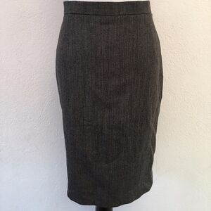 Escada Gray Pencil Skirt New Wool Size 36 US6